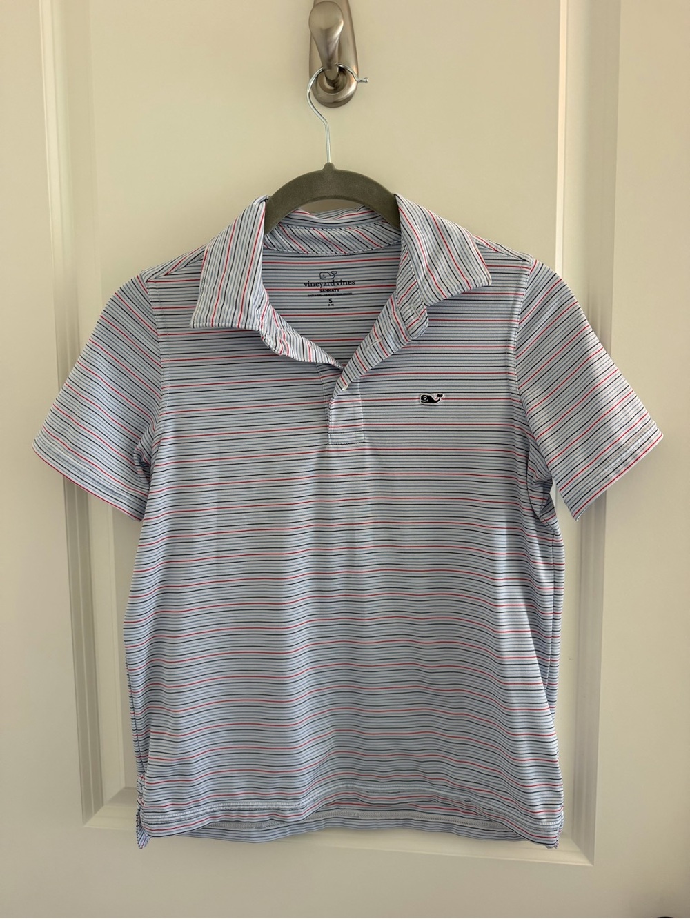 Vineyard Vines Boys' Performance Bradley Stripe Sankaty Polo